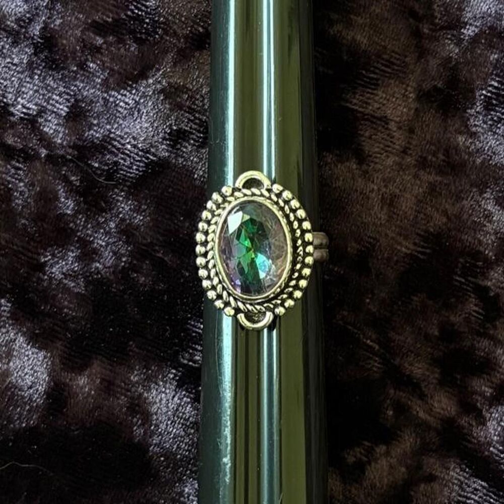 Genuine Pink and Green Mystic Topaz Ring